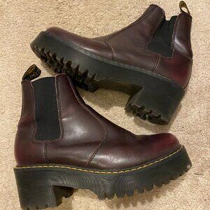 DOC MARTENS ROMETTY BURGUNDY PLATFORM BOOT